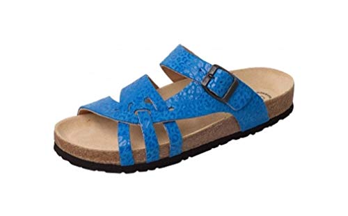 Weeger-Bio-Pantolette blau Leo Gr. 38 von Weeger