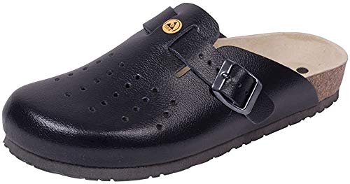 Weeger-ESD Antistatik Clog schwarz perf. Gr. 35, Glattleder, Made in Germany von Weeger