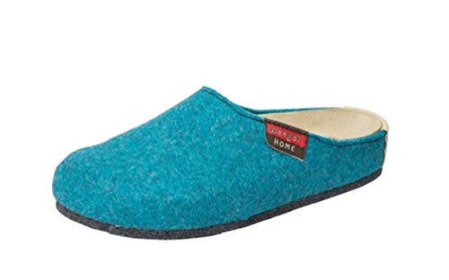 Weeger-Hausschuh mit Wechselfussbett türkis Gr. 36 von Weeger
