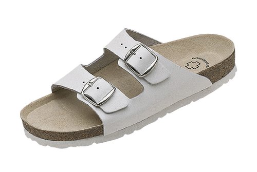 Wörishofener Fußform Weeger-Bio-Pantolette Weiss Gr. 44 von Weeger