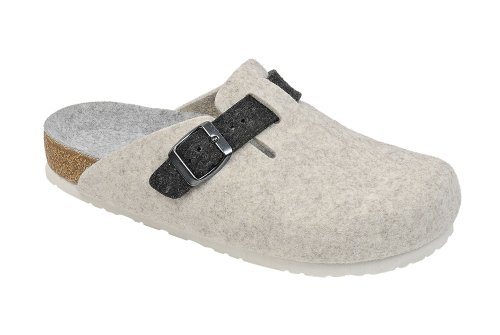 Wörishofener Fußform Weeger-Hausschuh-Clog beige Gr. 41 von Weeger