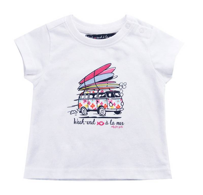 Week-end a la Mer T-Shirt Ontheroad (1-tlg) Kinder T-Shirt Ontheroad – Weiß mit Surfer-Van-Motiv von Week-end a la Mer