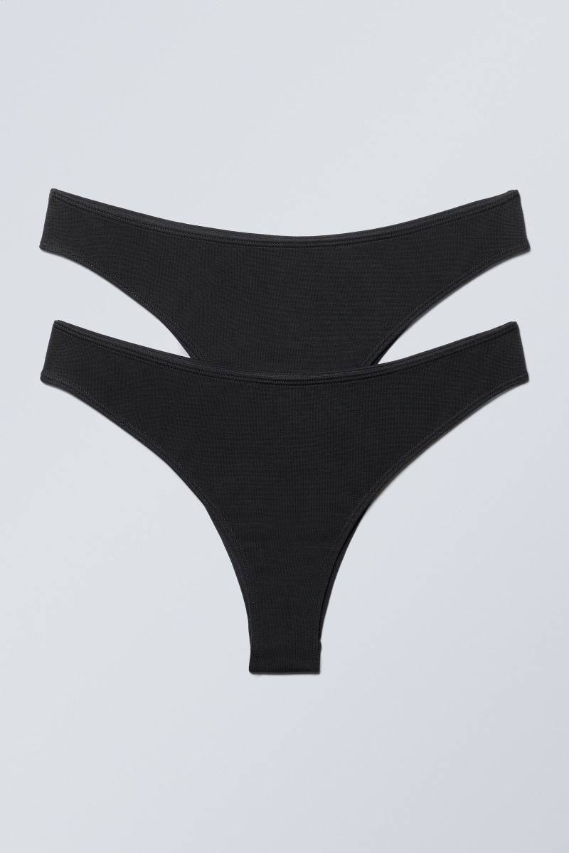 2-pack Cheeky Modal Brazilian Briefs von Weekday