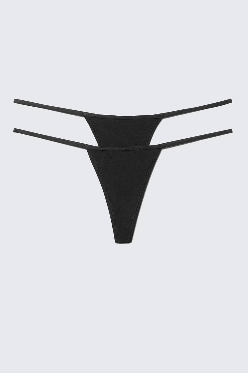2-pack Minimal Thongs von Weekday