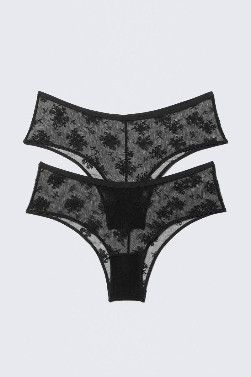 2-pack Sheer Lace Hipster Briefs von Weekday