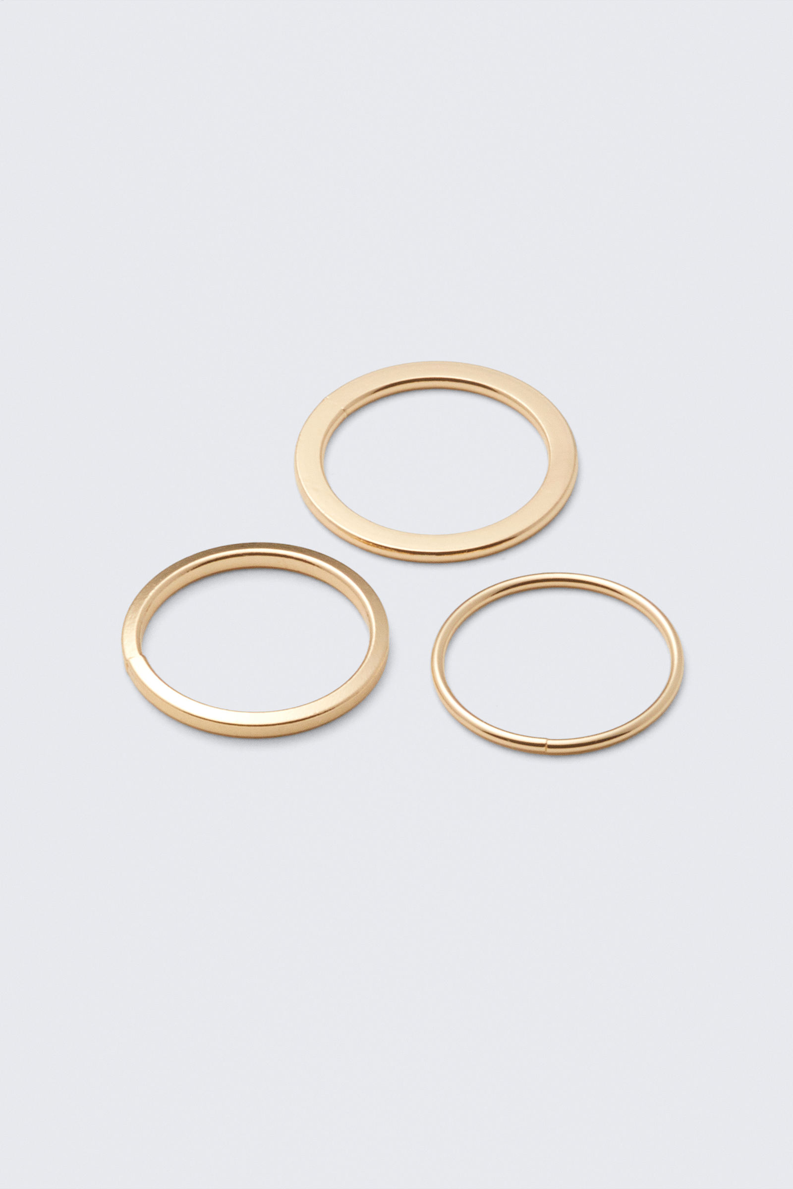 3-pack Minimal Steel Rings von Weekday