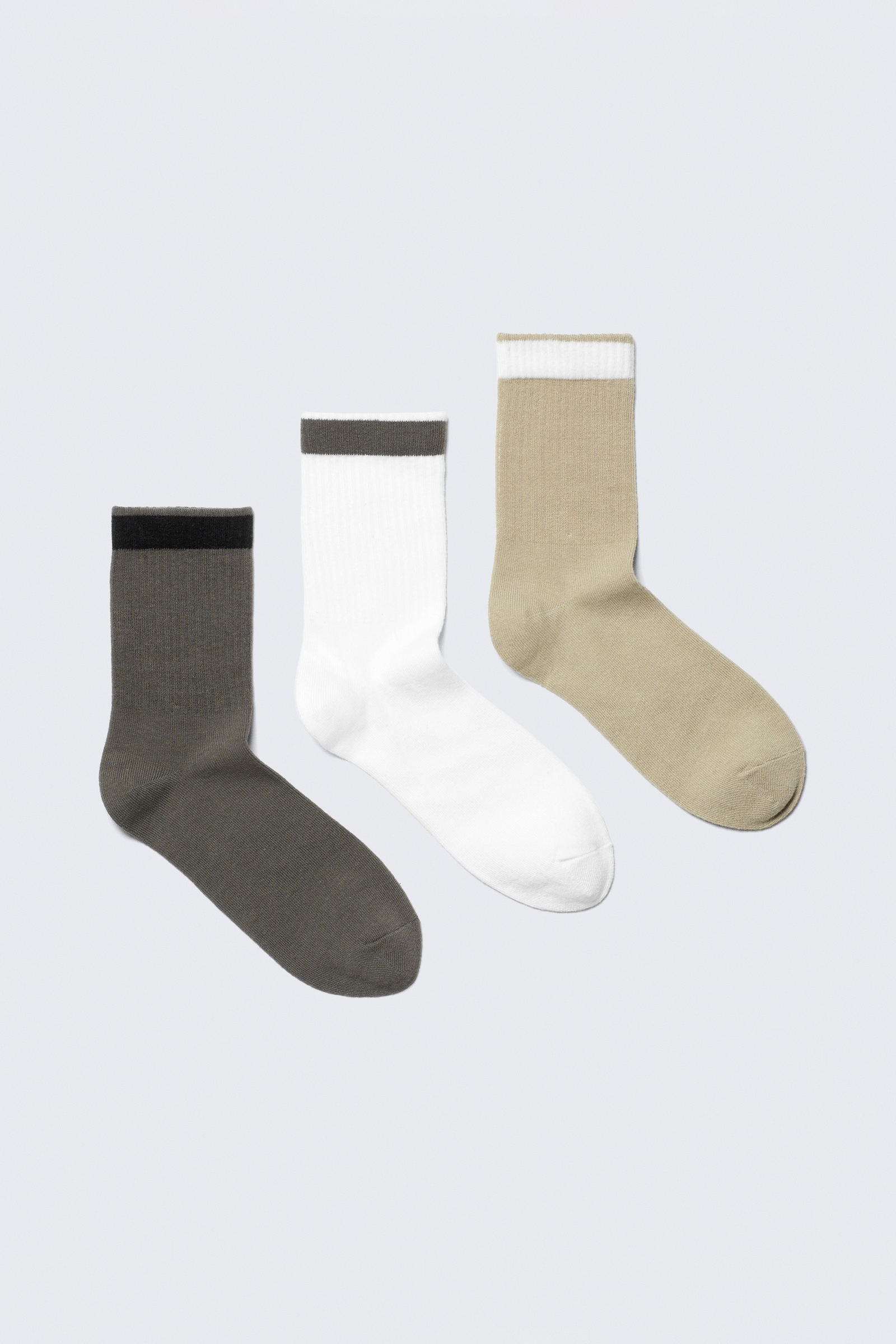 3-pack Striped Socks von Weekday