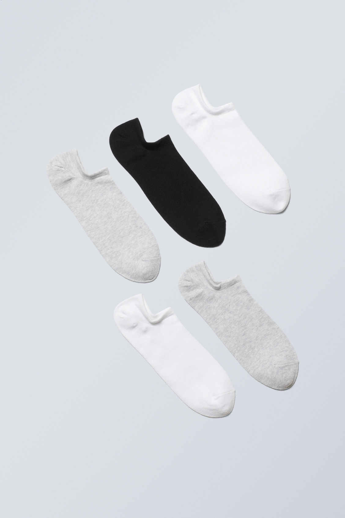5-pack Ankle Socks - Grey von Weekday