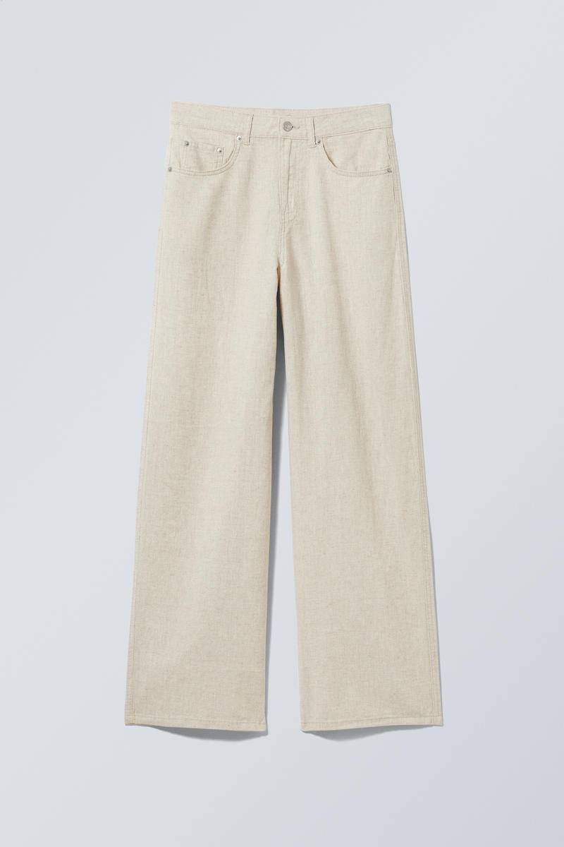 Astro Baggy Linen Blend Trousers von Weekday