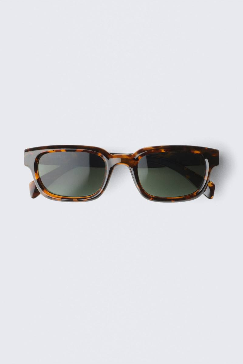 Bold Rectangular Frame Unisex Sunglasses von Weekday