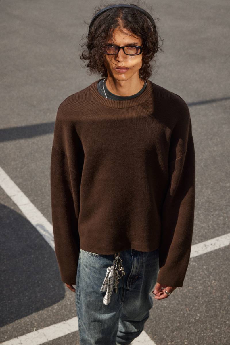 Boxy Knitted Cotton Sweater von Weekday