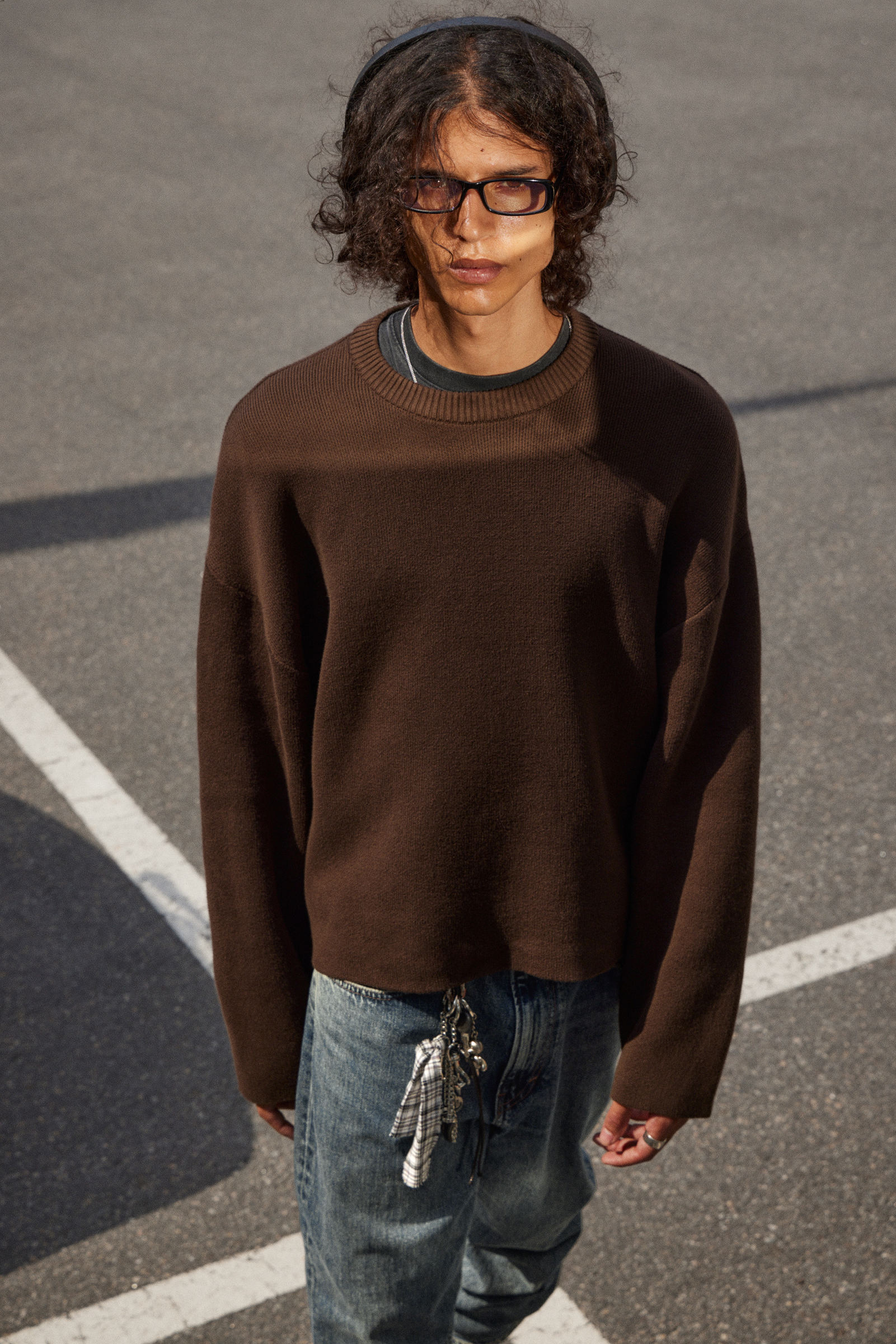 Boxy Knitted Cotton Sweater von Weekday