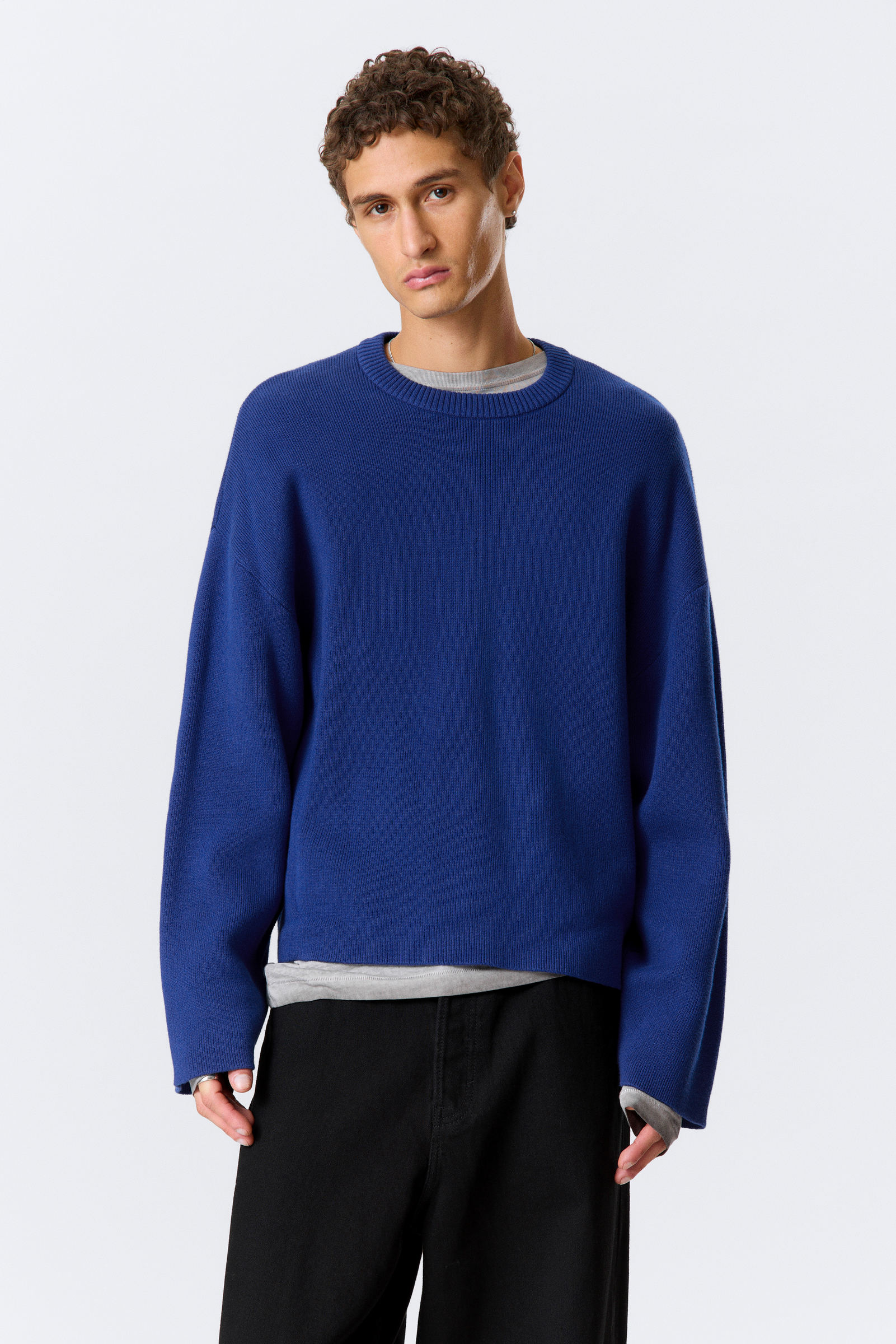 Boxy Knitted Cotton Sweater von Weekday