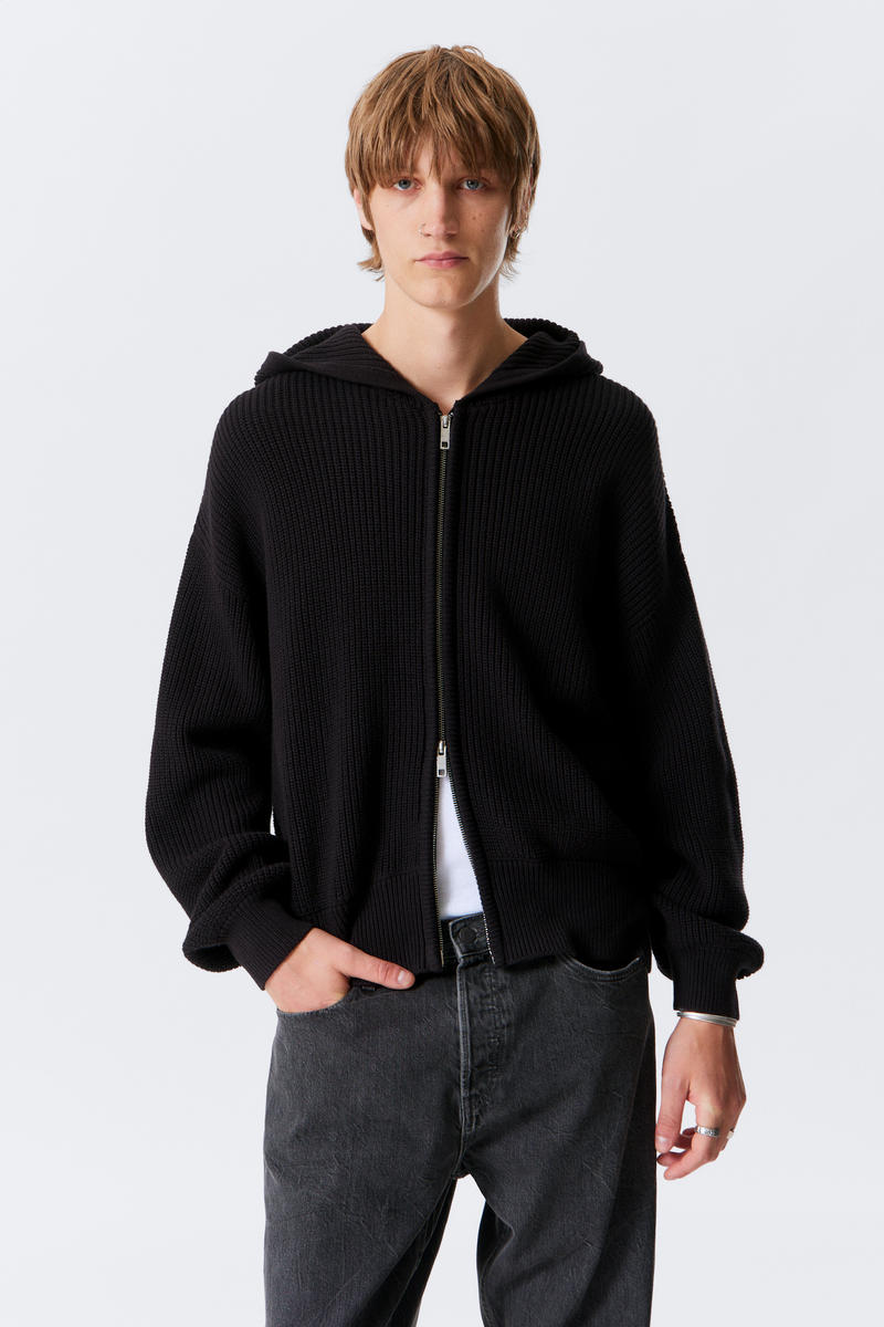 Boxy Knitted Hoodie von Weekday