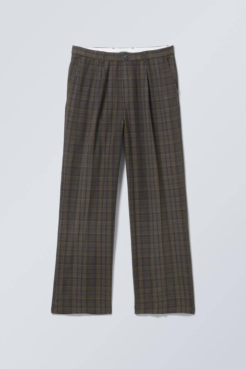 Checked Loose Suiting Trousers von Weekday