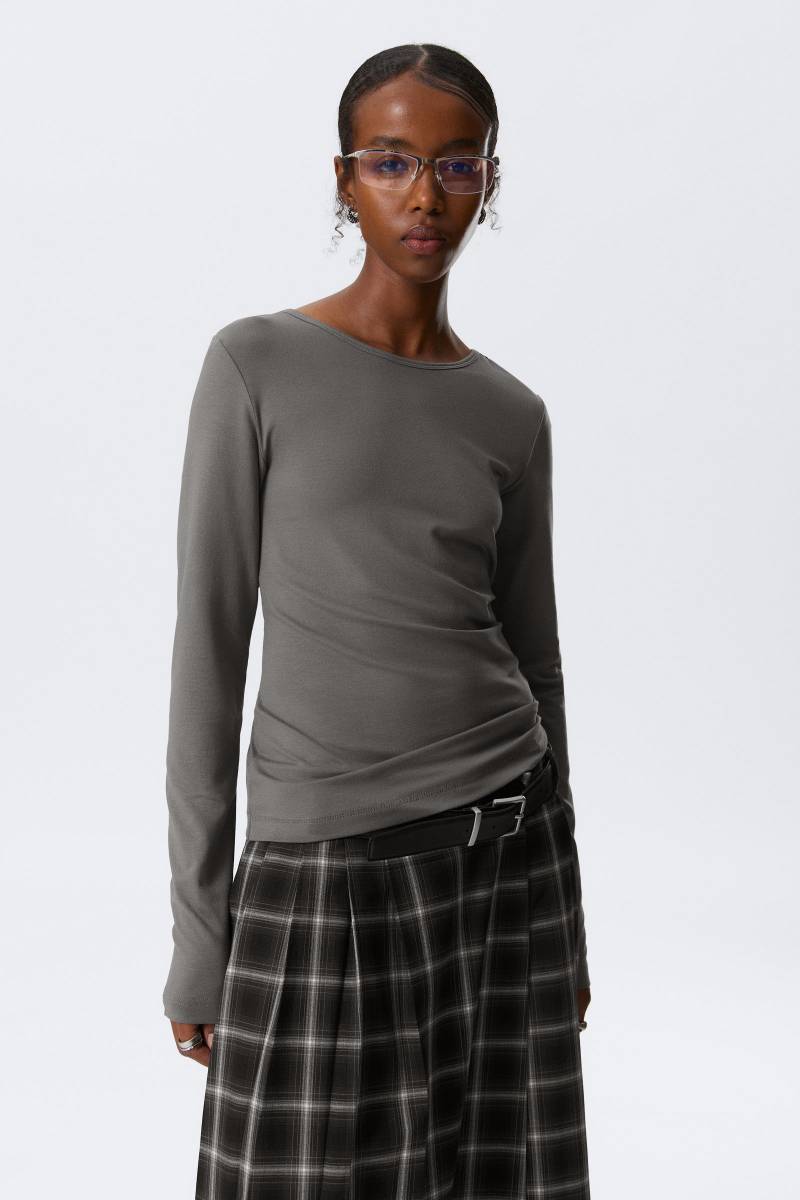 Deep Back Long-Sleeved Top von Weekday