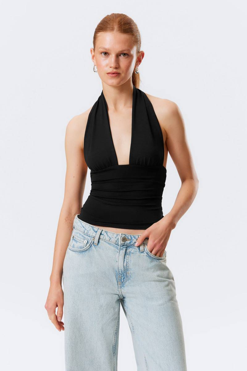 Deep Halterneck Top von Weekday