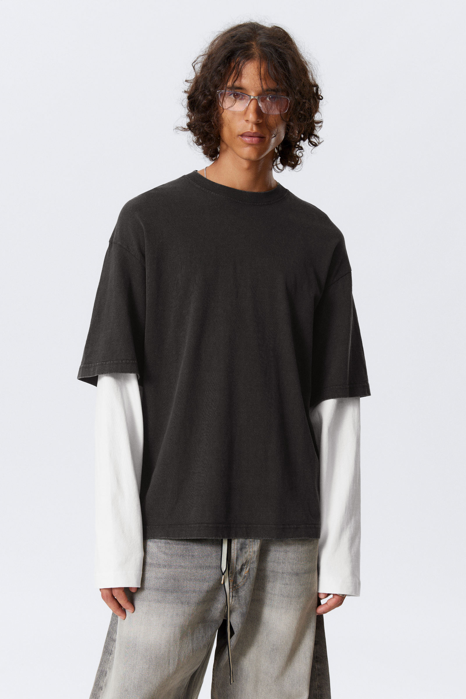 Double-Layered Cotton T-shirt von Weekday