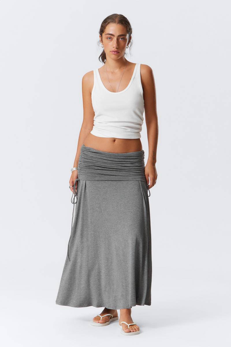 Draped Drawstring Maxi Skirt von Weekday