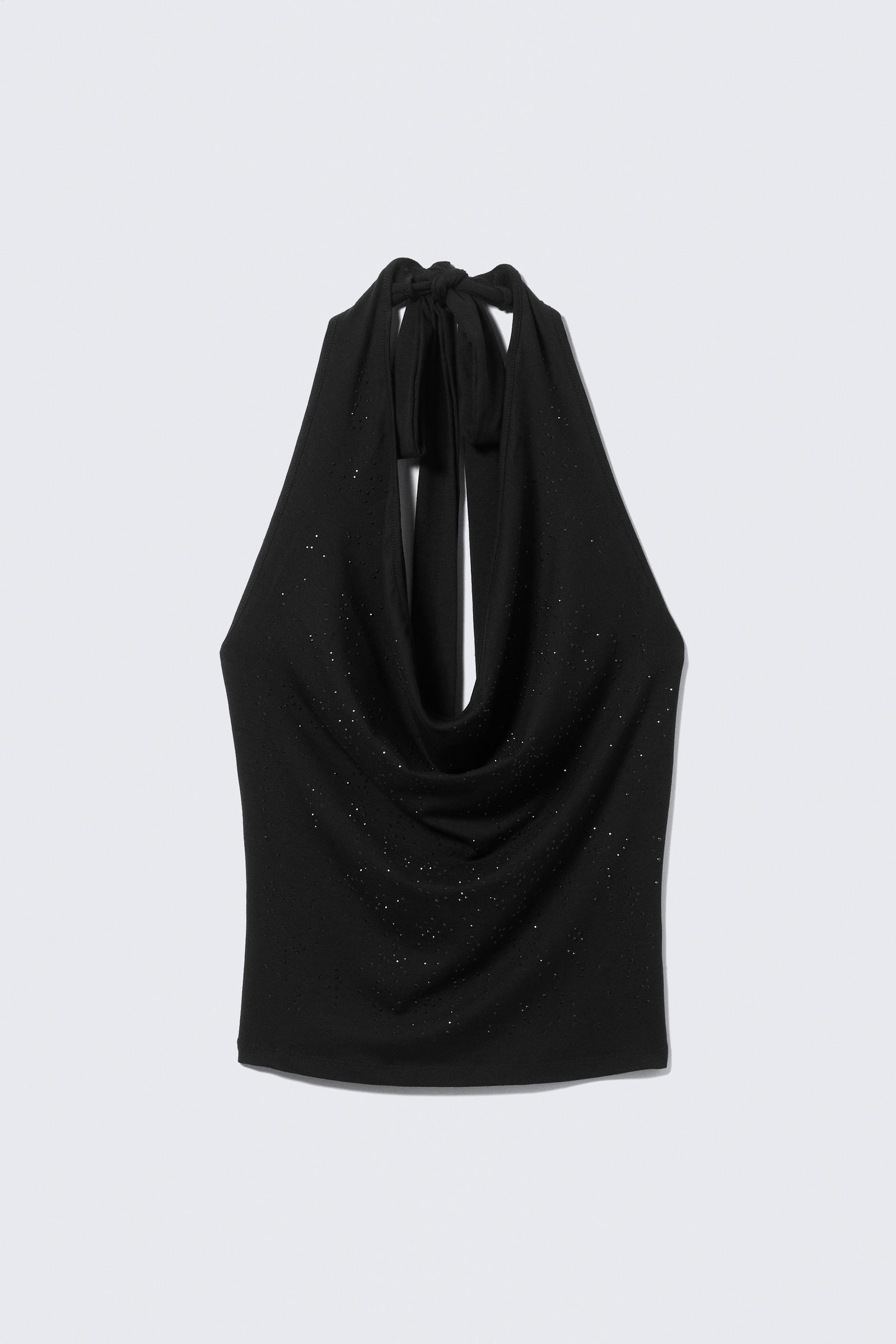Draped Rhinestone Waterfall Top von Weekday