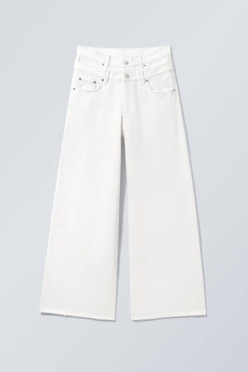 Dual High Waisted Loose Wide Leg Jeans von Weekday