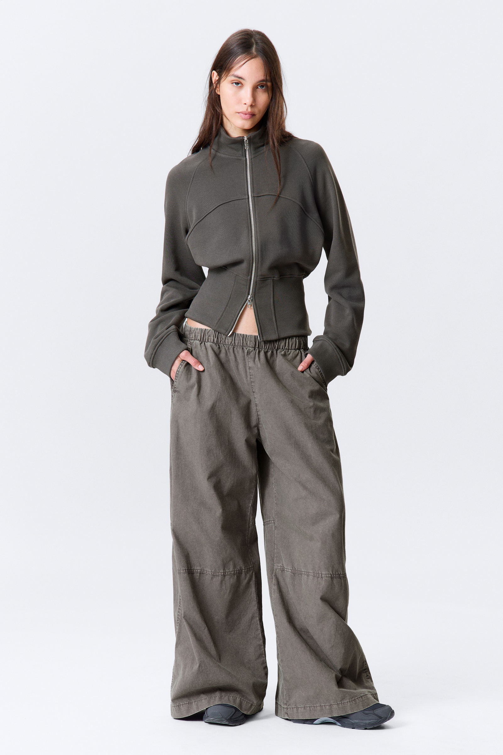 Fitted Cotton Track Jacket von Weekday