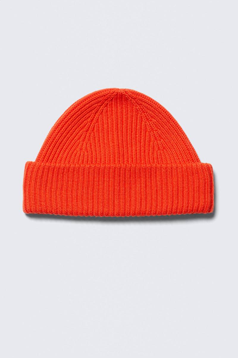 Fold Knit Wool Blend Beanie von Weekday