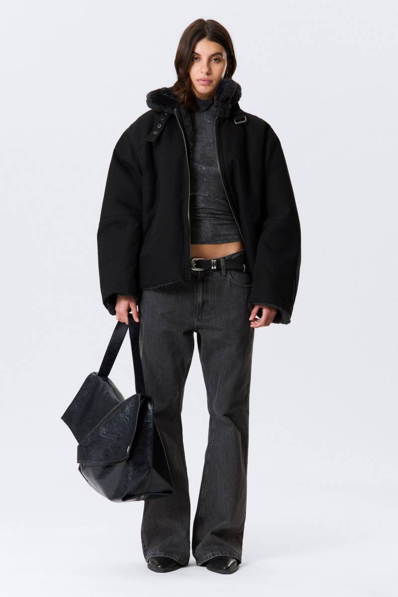 Fur-Lined Canvas Jacket von Weekday