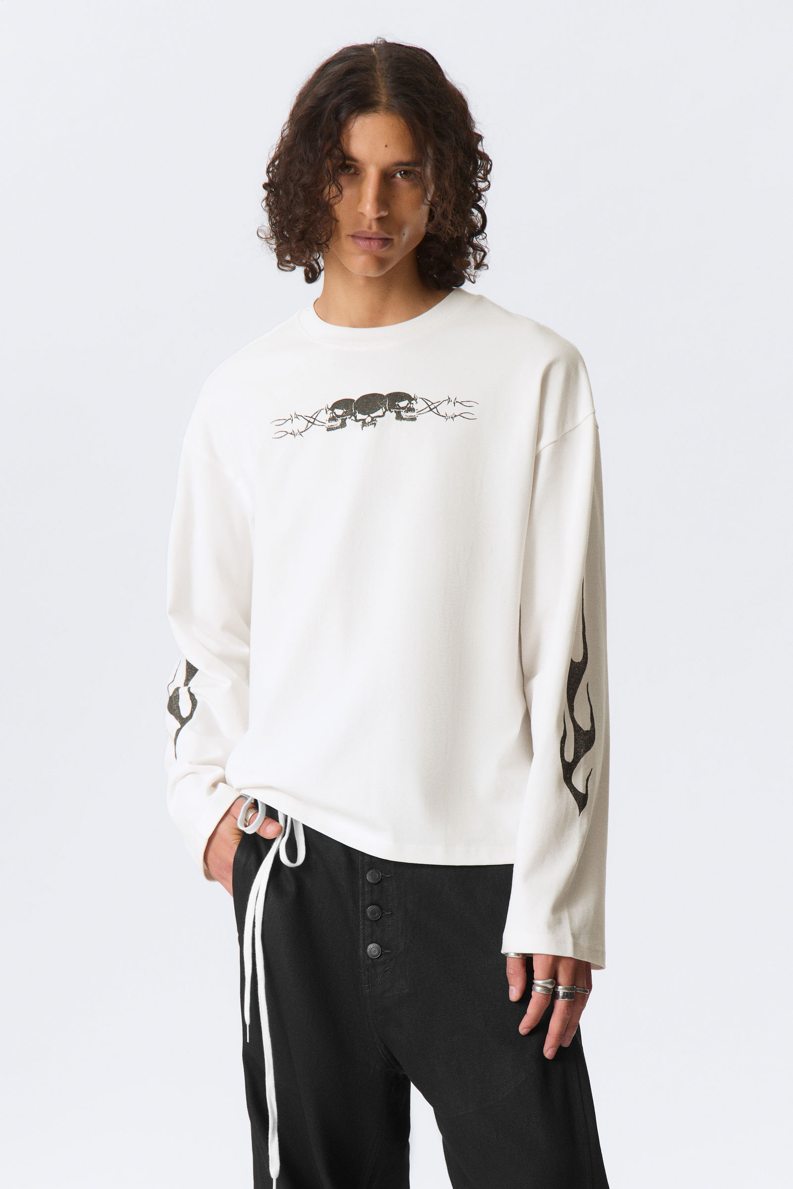 Great Boxy Graphic Long Sleeve T-shirt von Weekday