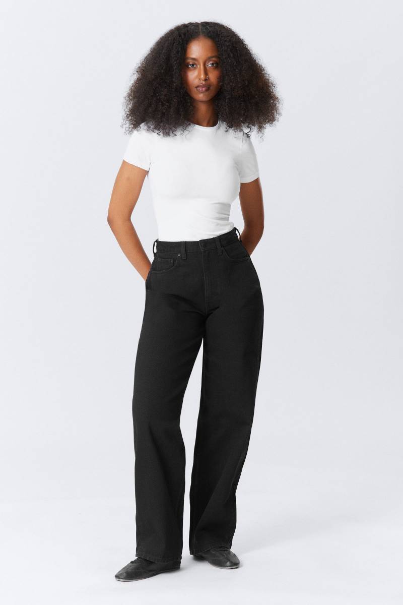 Halo Curve High Waisted Regular Wide Leg Jeans von Weekday