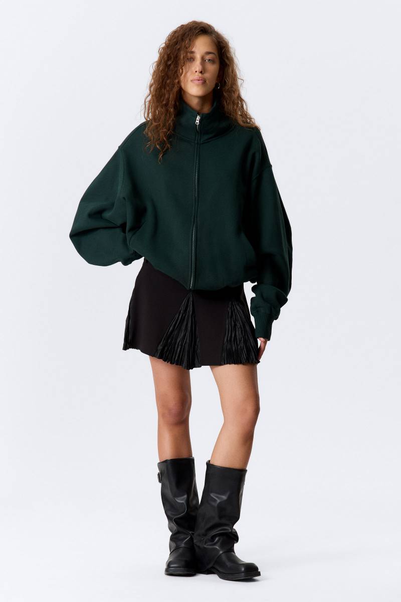Heavyweight Funnel Neck Zip Sweater von Weekday