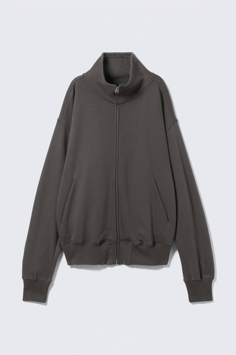 Heavyweight Funnel Neck Zip Sweater von Weekday
