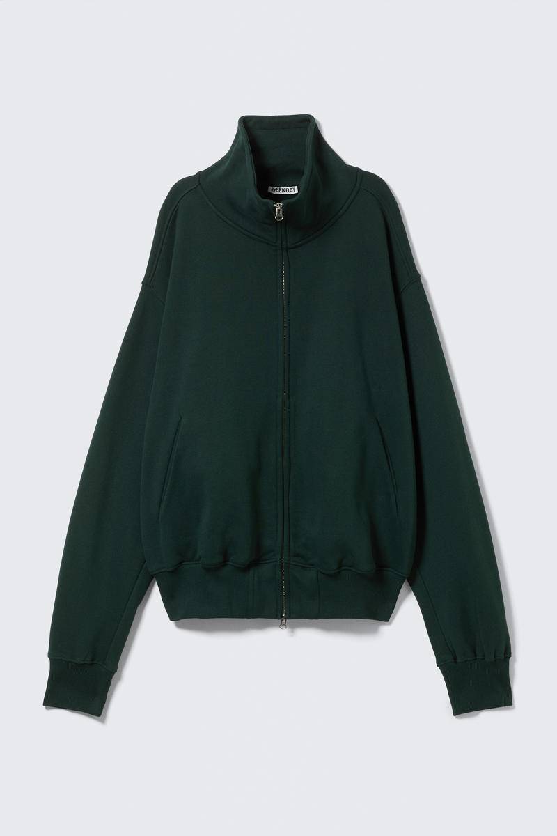 Heavyweight Funnel Neck Zip Sweater von Weekday