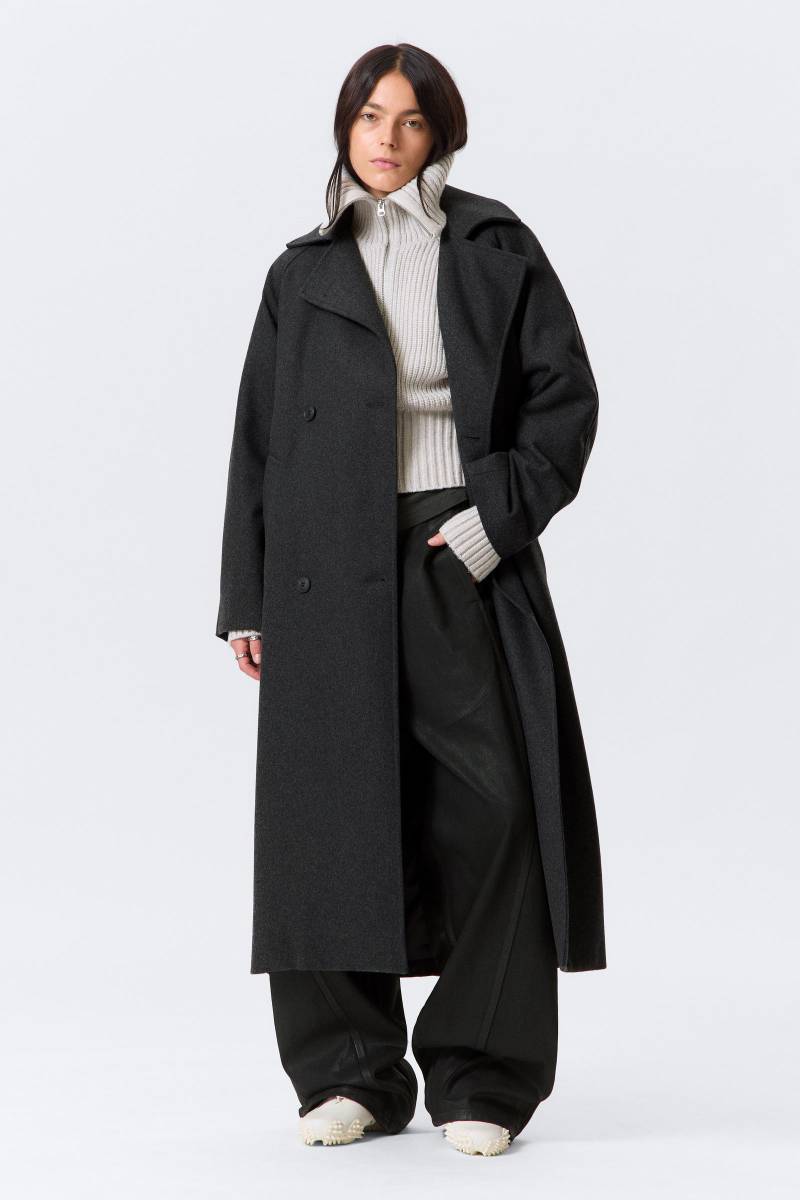 Kia Oversized Wool-Blend Double-Breasted Coat von Weekday