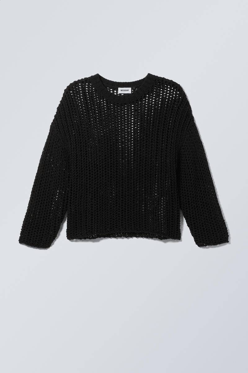 Knitted Net Sweater von Weekday