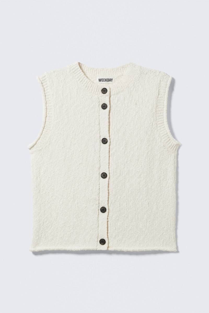 Knitted Single-Breasted Vest von Weekday
