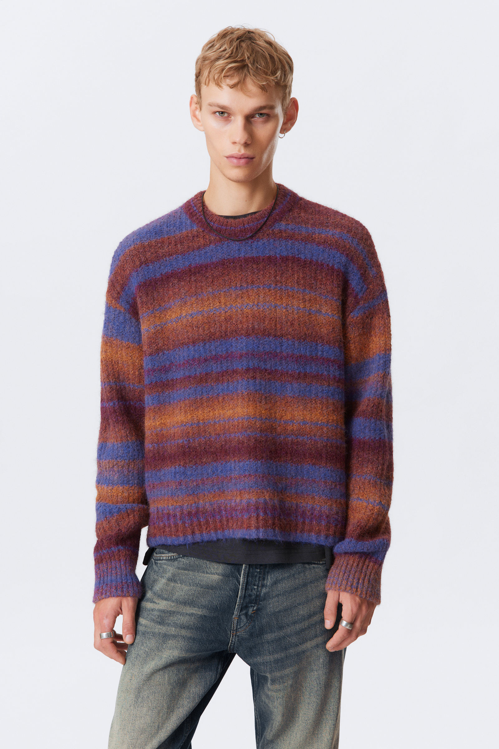 Knitted Space Dye Crewneck Sweater von Weekday