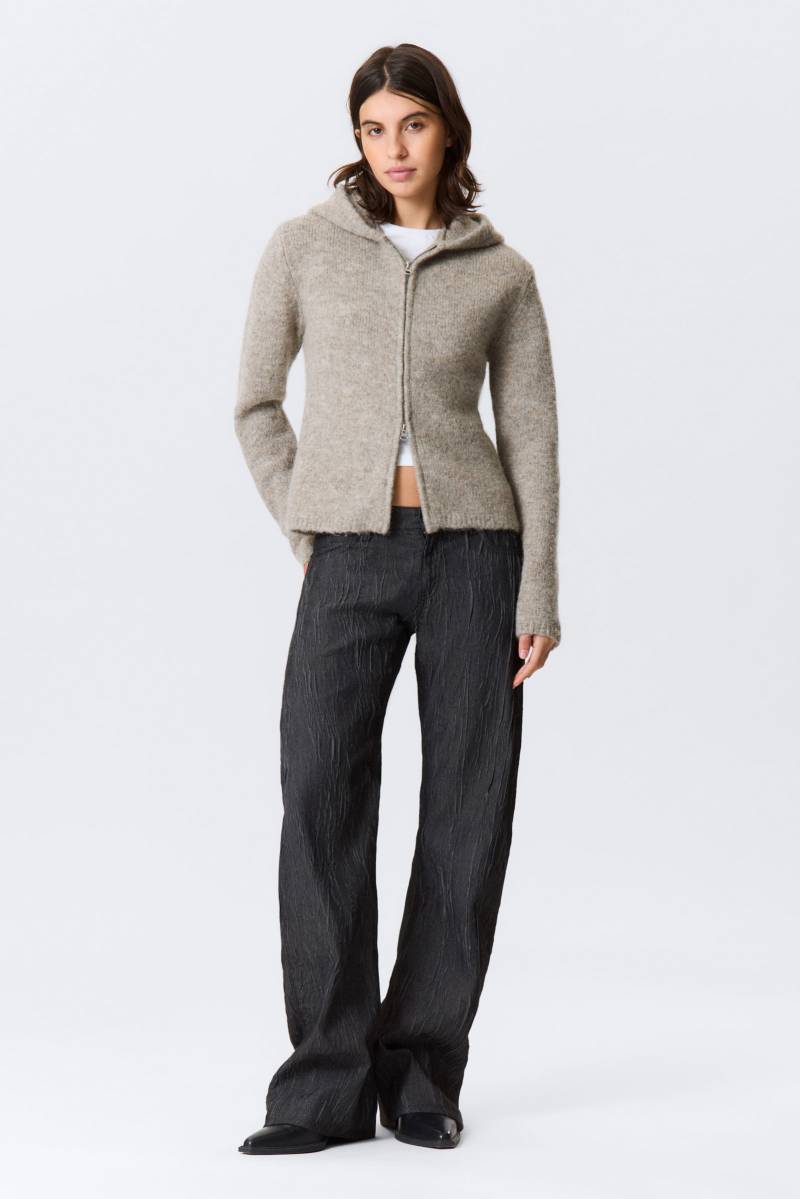 Knitted Wool-Blend Zip Hoodie Knitted Wool-Blend Zip Hoodie von Weekday