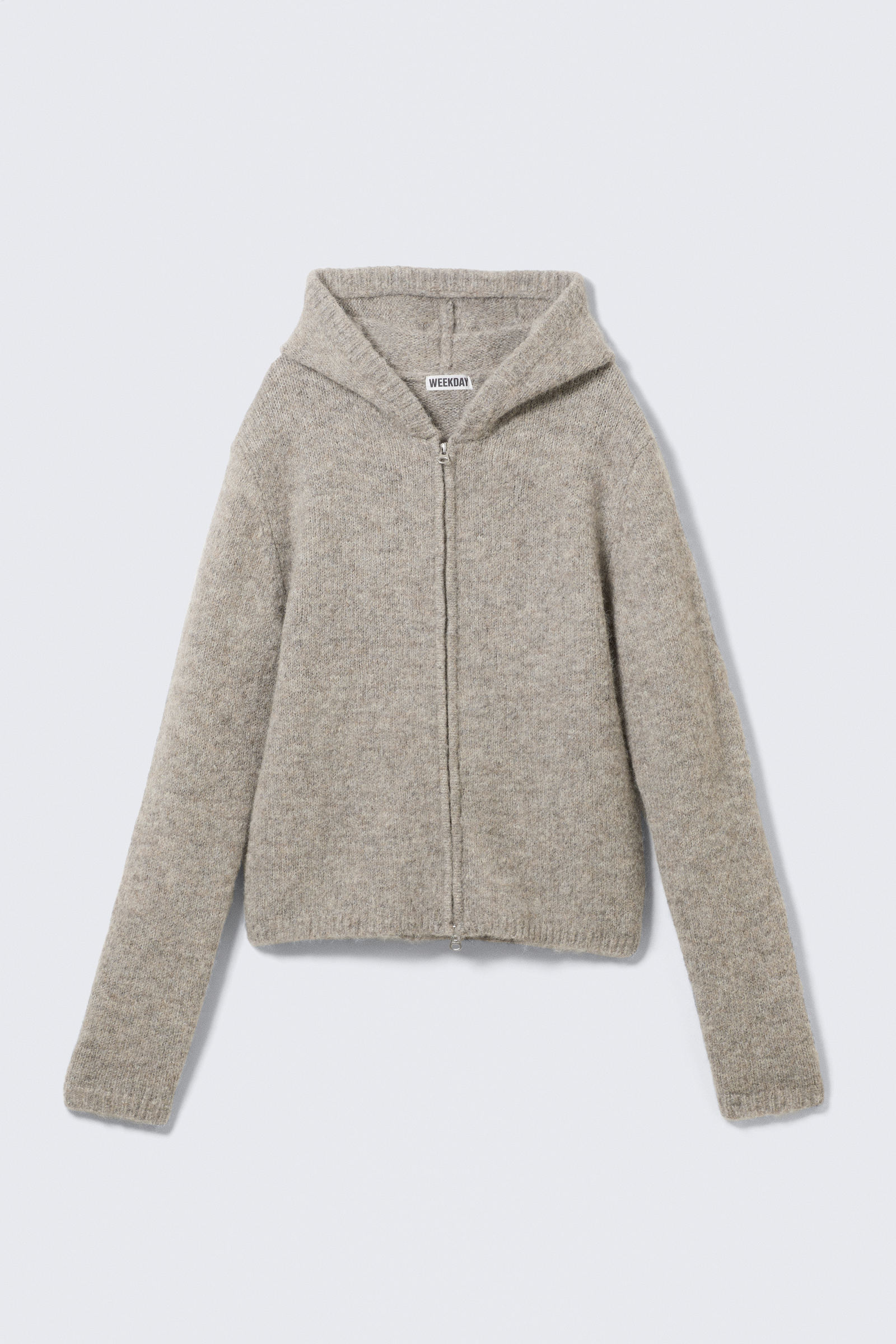 Knitted Wool-Blend Zip Hoodie von Weekday