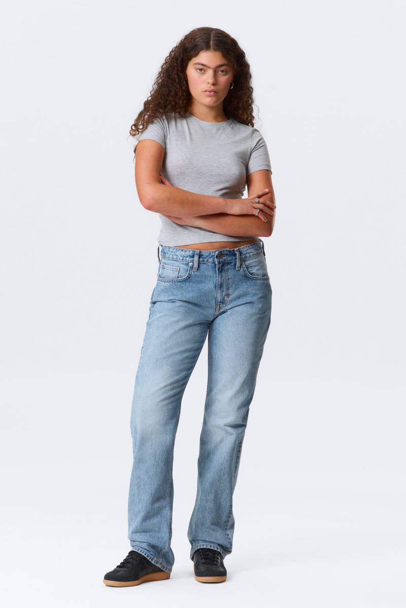 Laika Mid Rise Regular Straight Leg Jeans von Weekday