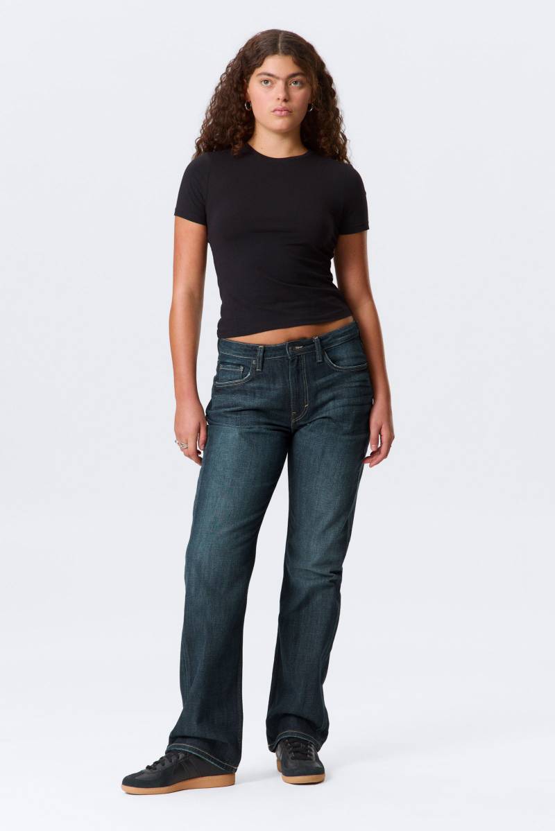 Laika Mid Rise Regular Straight Leg Jeans von Weekday