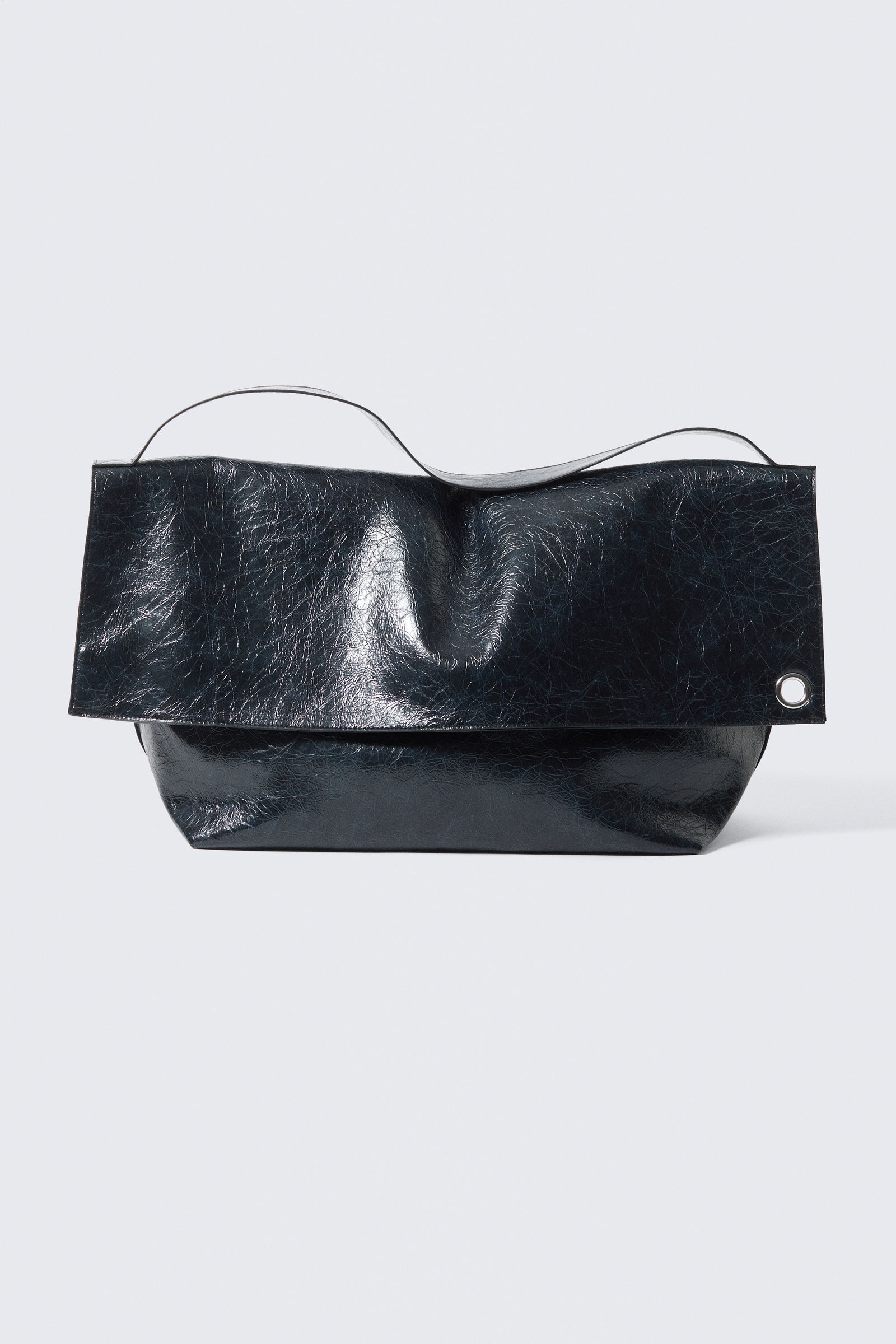 Large Faux Leather Clutch Bag von Weekday