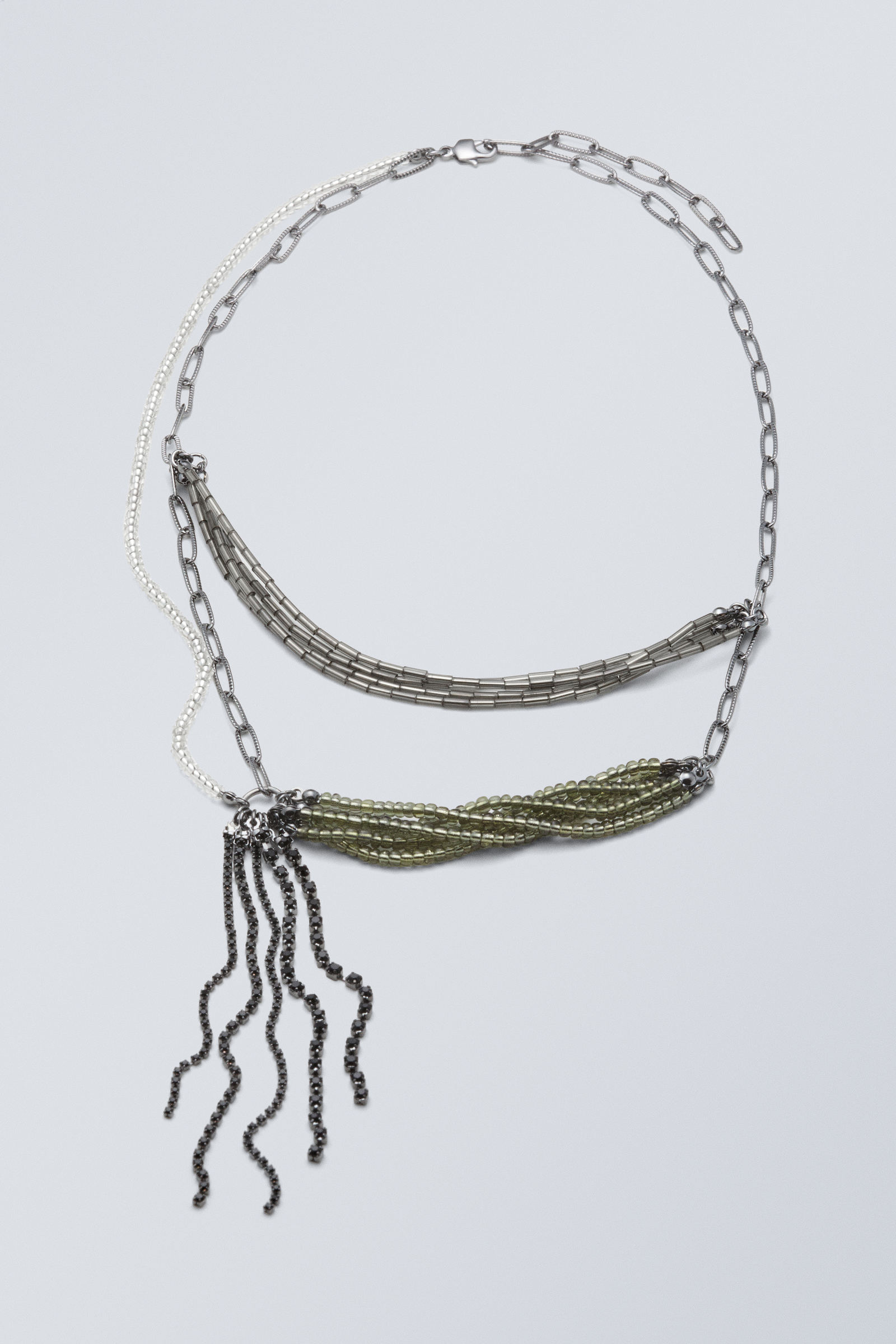 Layered Beaded Chain Necklace von Weekday