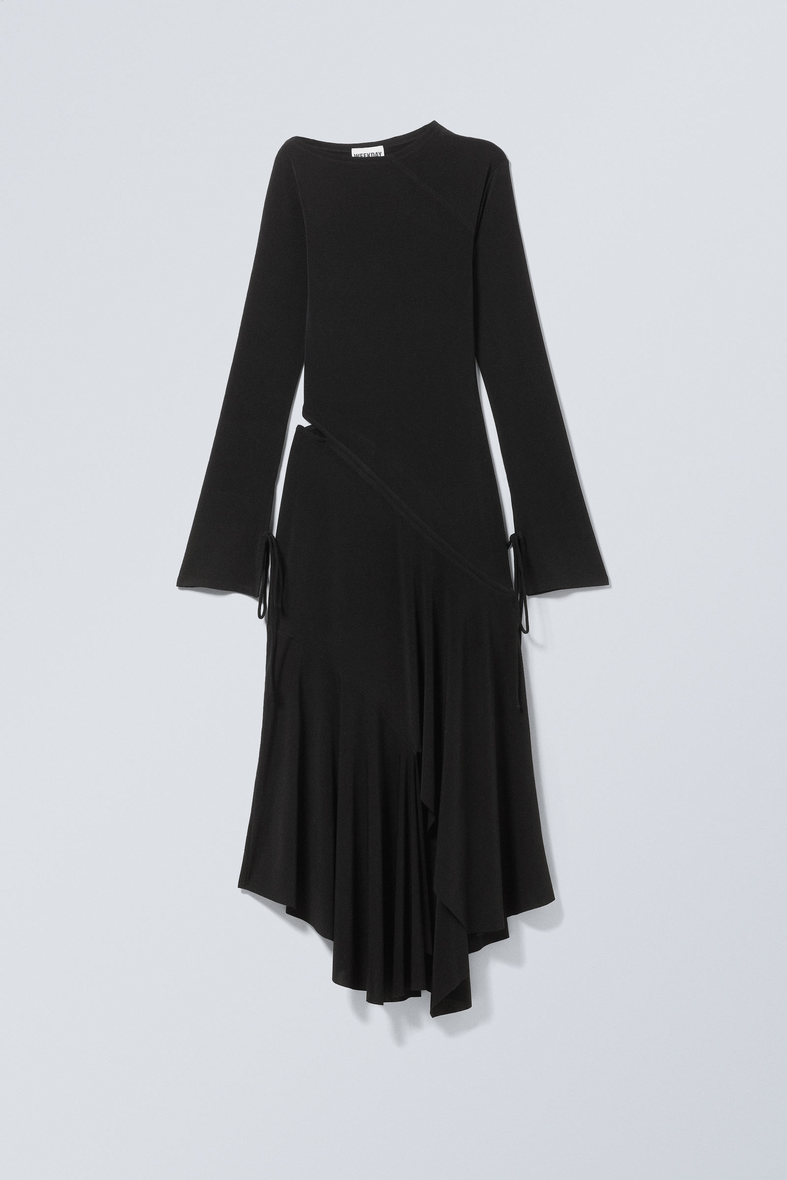 Long-Sleeved Asymmetric Draped Dress von Weekday