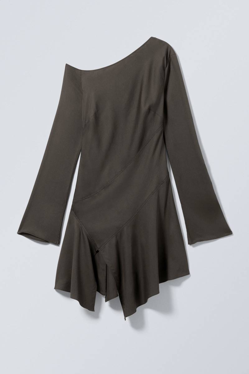 Long-Sleeved Asymmetric Mini Dress von Weekday