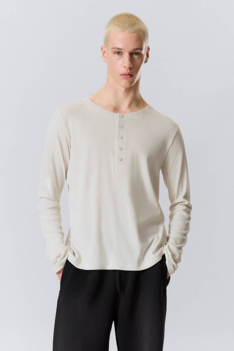Long-Sleeved Henley T-shirt von Weekday