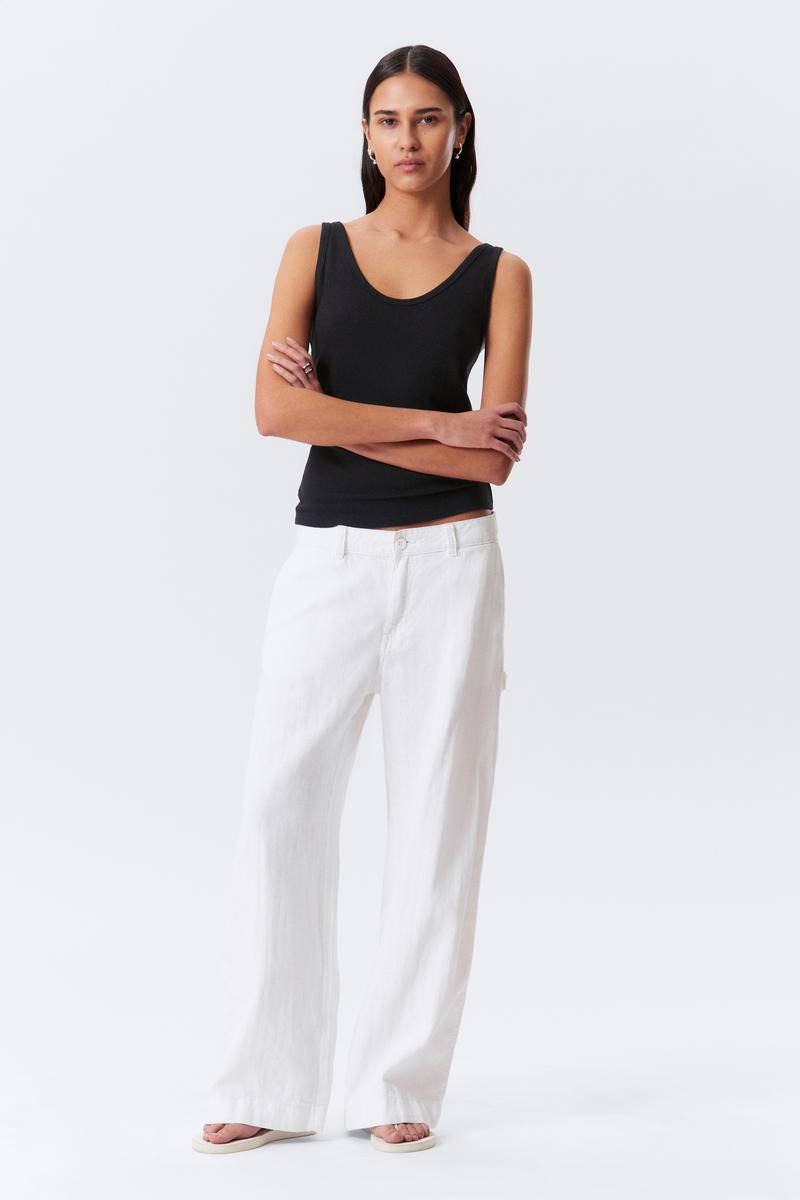Loose Carpenter Linen Blend Trousers von Weekday