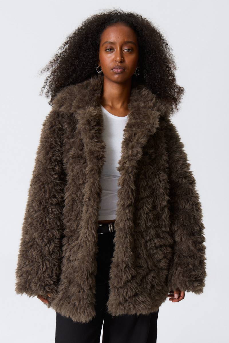 Loose Fit Faux Fur Jacket Loose Fit Faux Fur Jacket von Weekday