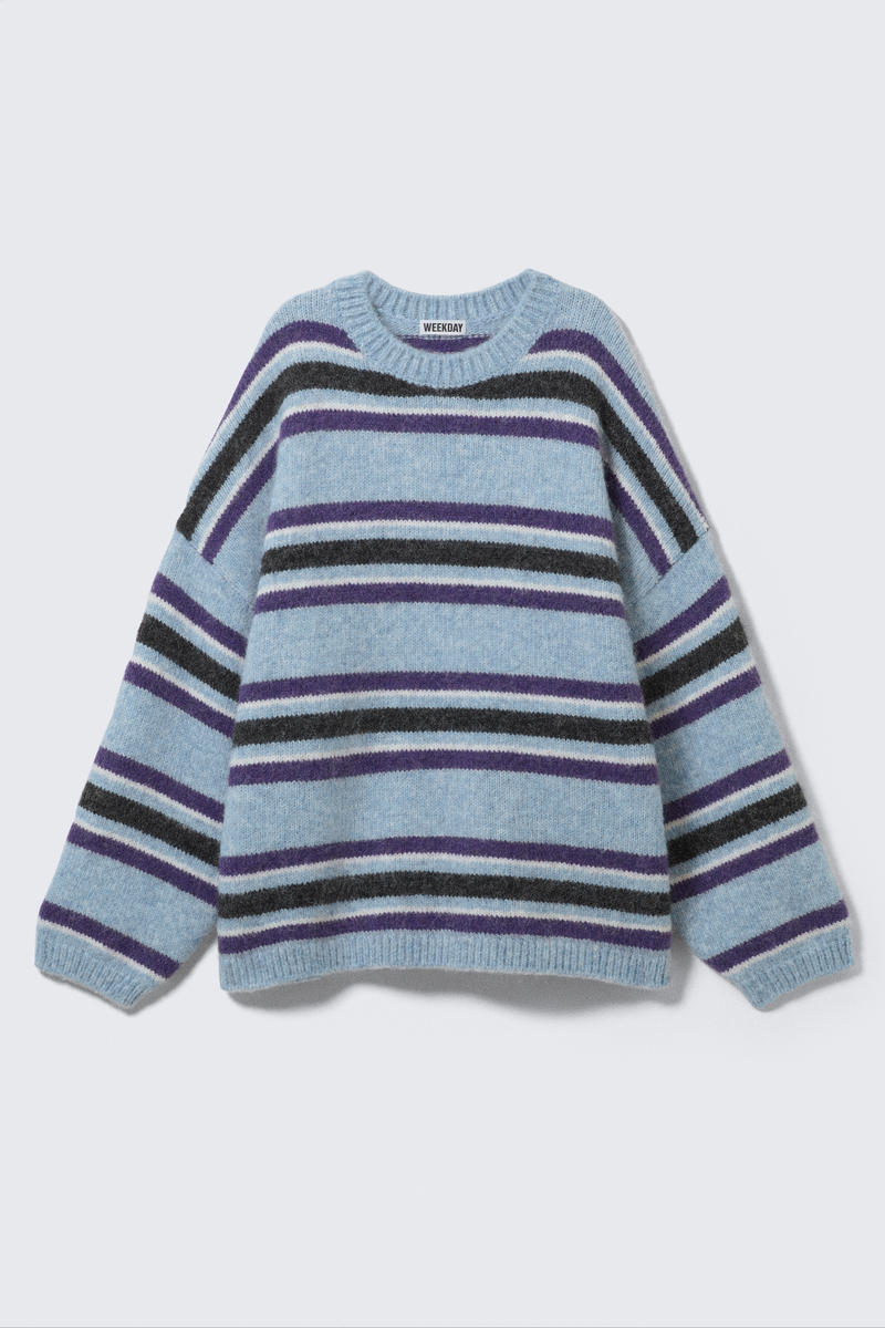 Loose Graphic Knitted Sweater von Weekday