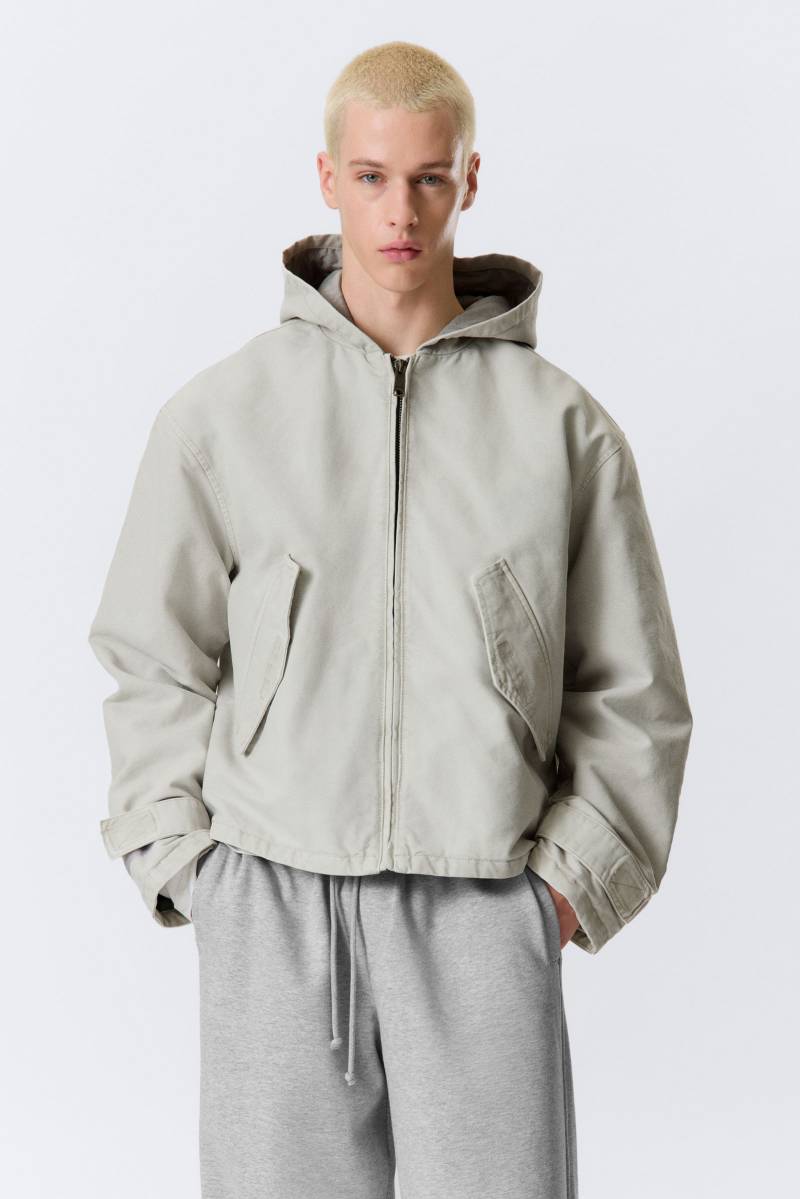 Loose Hooded Canvas Jacket von Weekday